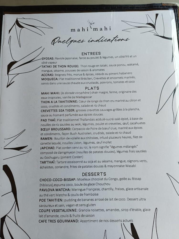 MAHI MAHI - Menu Image 1